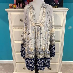Anthropologie Entro Tunic Floral Dress